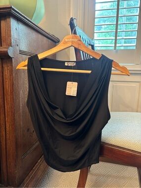 Free People Cowl Neck Black Camisole (NWT)